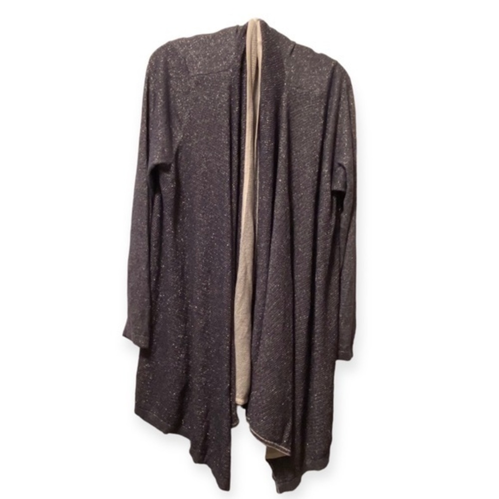 Lane Bryant Cardigan Women’s Size 26/28 Open Front Black GrannyCore Has Flaw